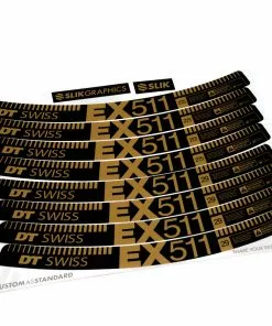 KIT DE STICKERS CUSTOM POUR JANTES EX 511 GOLD MATT 27.5 / 29"