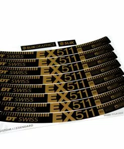 KIT DE STICKERS CUSTOM POUR JANTES EX 511 GOLD MATT 27.5"