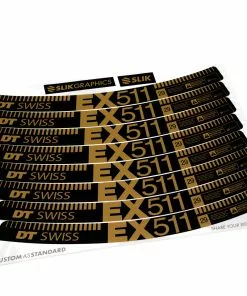 KIT DE STICKERS CUSTOM POUR JANTES EX 511 GOLD MATT 29"