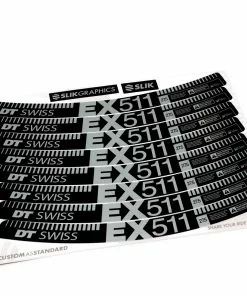 KIT DE STICKERS CUSTOM POUR JANTES EX 511 SILVER MATT 27.5"